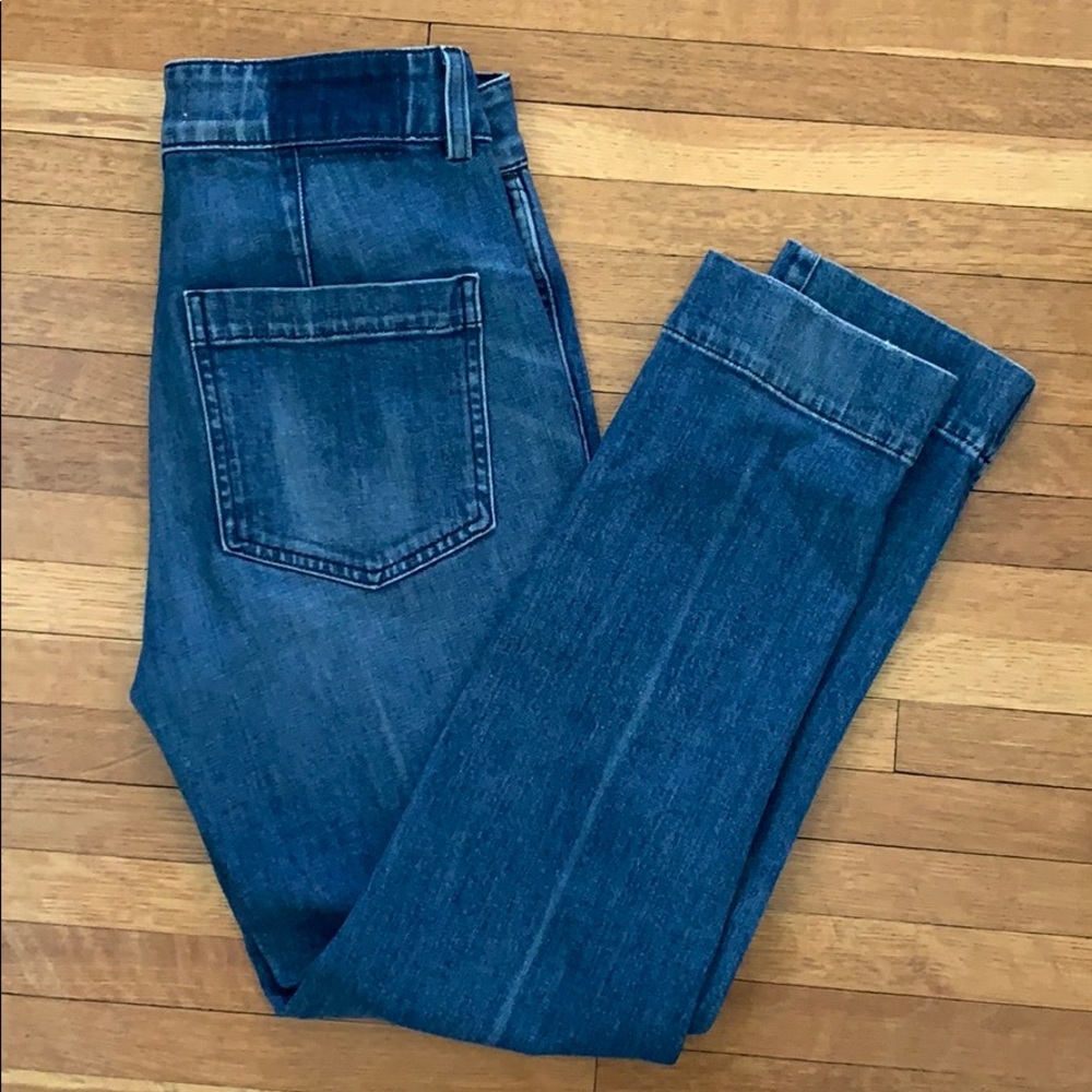 AMO ultra high rise straight leg jeans
